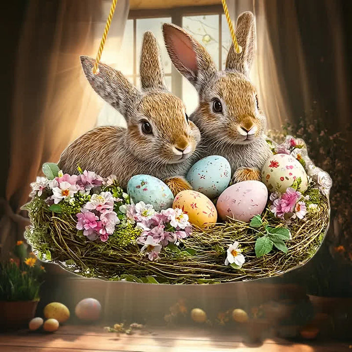 Christianartworkshop Hop Into Easter Joy: Adorable Bunny Nest Hanging Ornaments - image 2