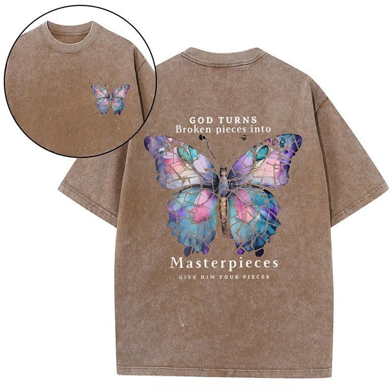 Christianartworkshop God Turns Broken Pieces into Masterpieces T-shirt - Coffee - 4XL - image 7