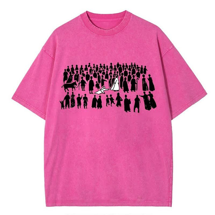 Christianartworkshop By His Wounds Washed T-shirt - Pink - 4XL - image 11