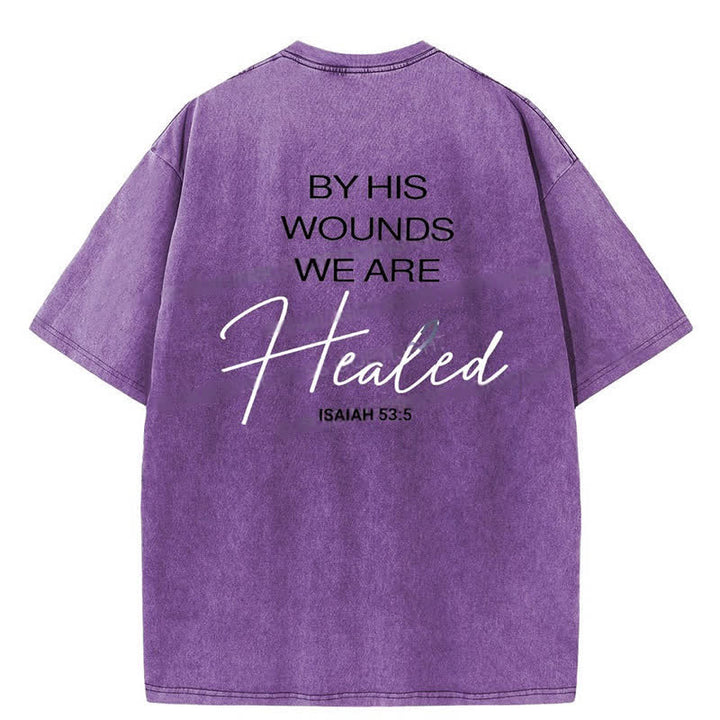 Christianartworkshop By His Wounds Washed T-shirt - image 16