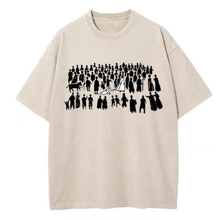 Christianartworkshop By His Wounds Washed T-shirt - Beige - 4XL - image 3