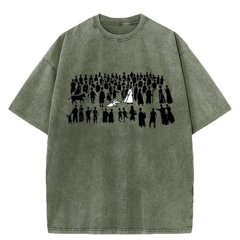 Christianartworkshop By His Wounds Washed T-shirt - Army Green - 4XL - image 9