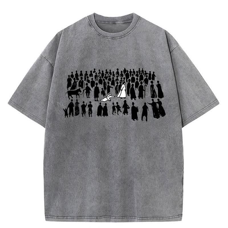 Christianartworkshop By His Wounds Washed T-shirt - Grey - 4XL - image 7