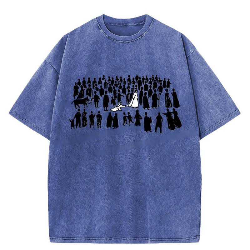 Christianartworkshop By His Wounds Washed T-shirt - Blue - 4XL - image 13