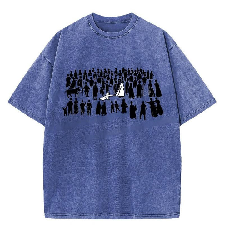Christianartworkshop By His Wounds Washed T-shirt - Blue - 4XL - image 13
