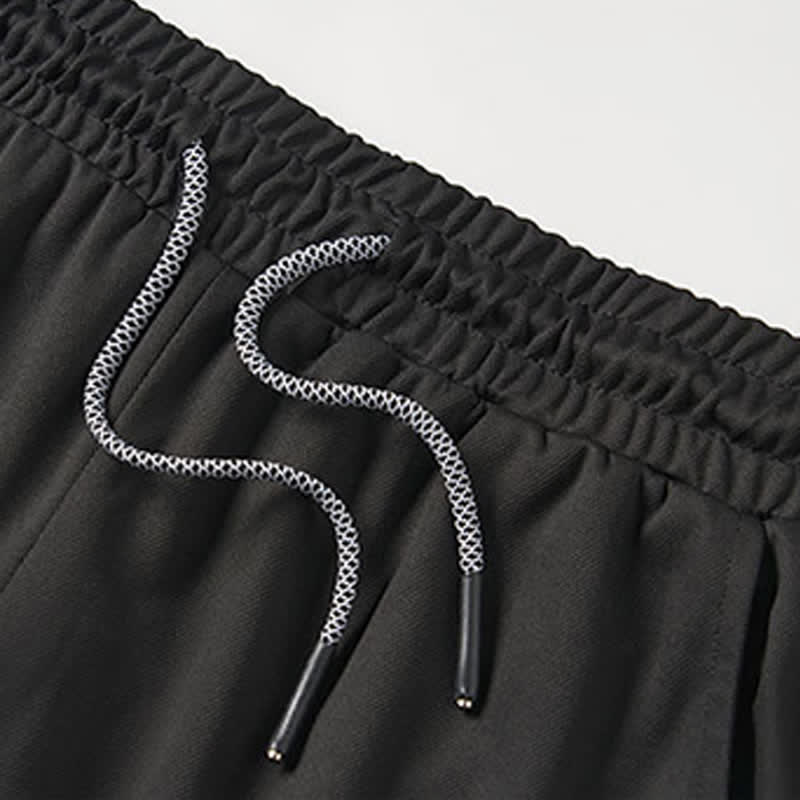 Christianartworkshop Geometric Logo Stylish Black Athletic Shorts - image 8