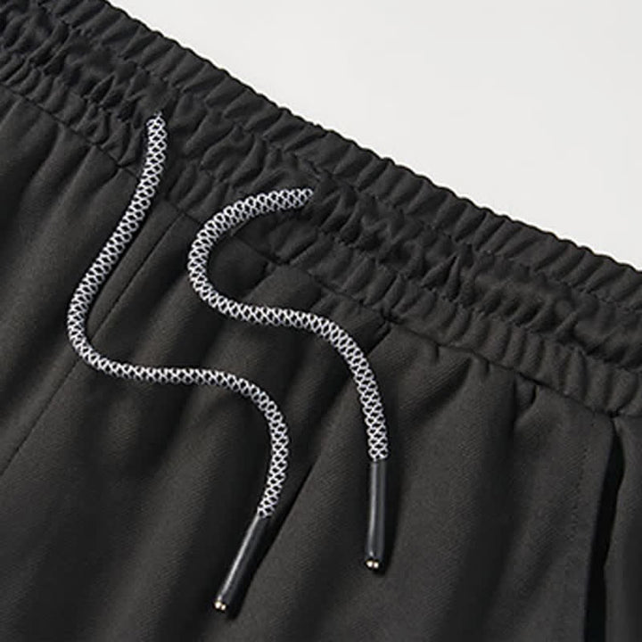 Christianartworkshop Geometric Logo Stylish Black Athletic Shorts - image 8