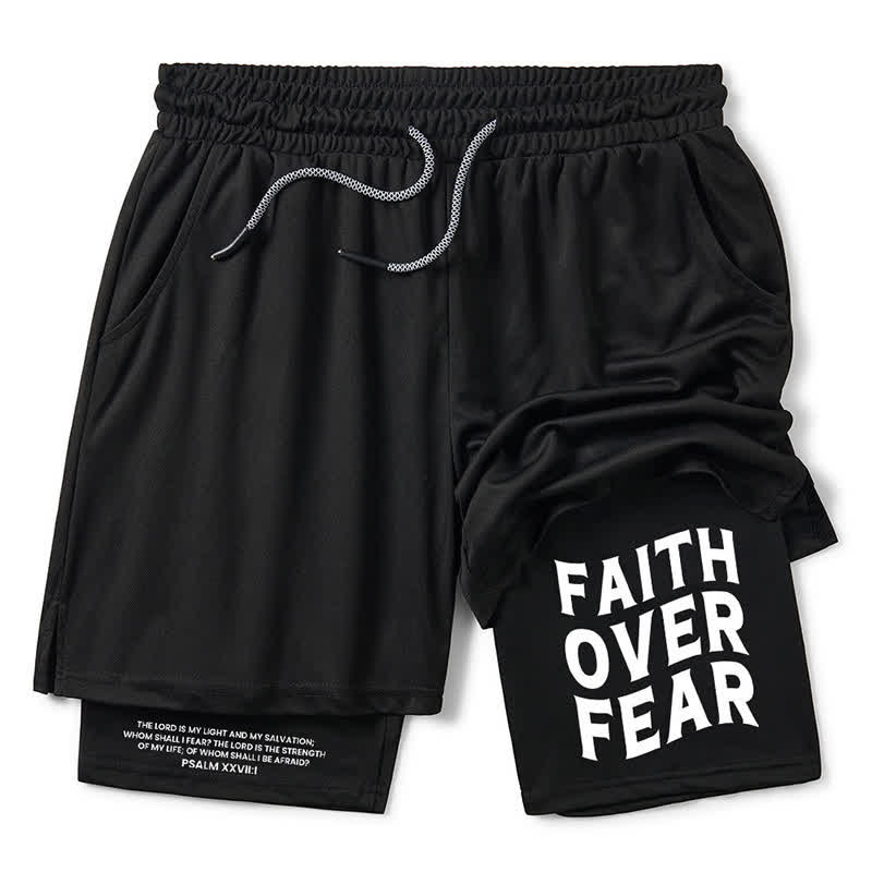 Christianartworkshop Faith Over Fear Christian Performance Shorts - Shorts - 3XL - image 1