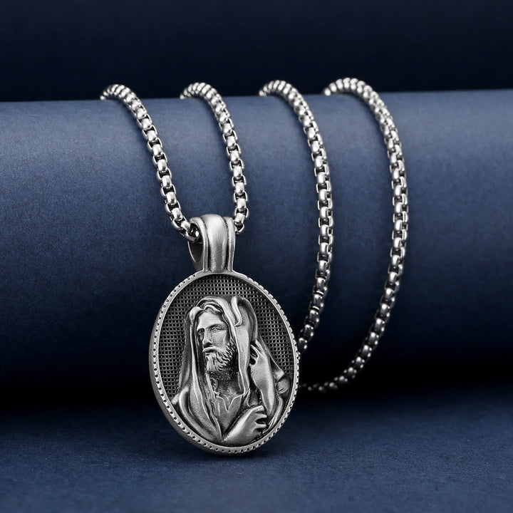 Christianartworkshop Jesus the Good Shepherd Necklace - A Meaningful Symbol of Love and Protection - Jesus the Good Shepherd - image 1