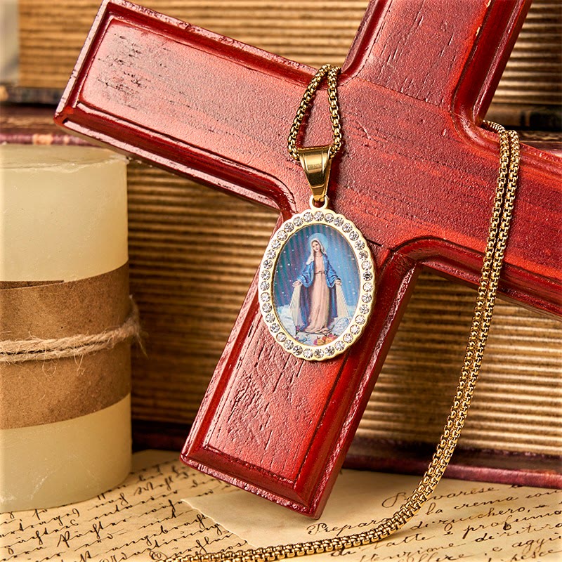 Christianartworkshop Divine Grace with the Miraculous Medal Necklace - A Testament to Faith - image 3