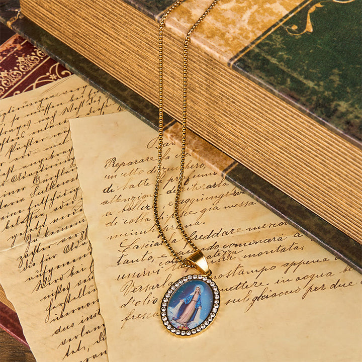 Christianartworkshop Divine Grace with the Miraculous Medal Necklace - A Testament to Faith - image 5