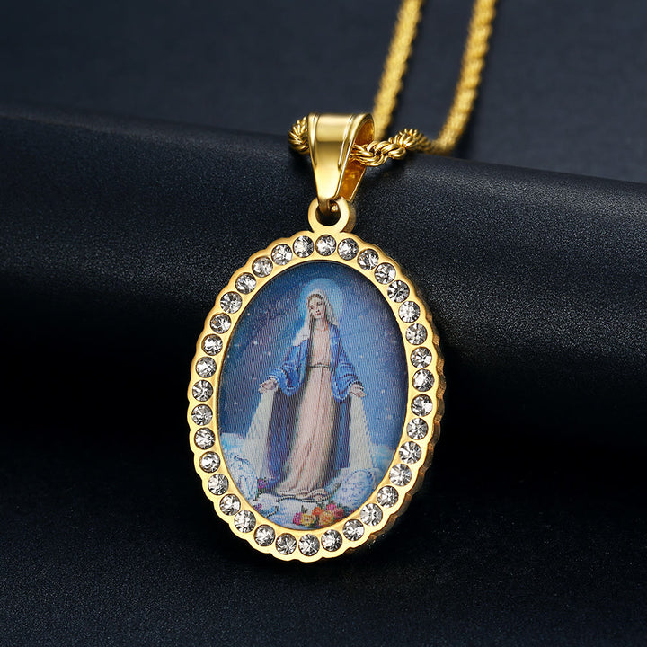 Christianartworkshop Divine Grace with the Miraculous Medal Necklace - A Testament to Faith - image 7