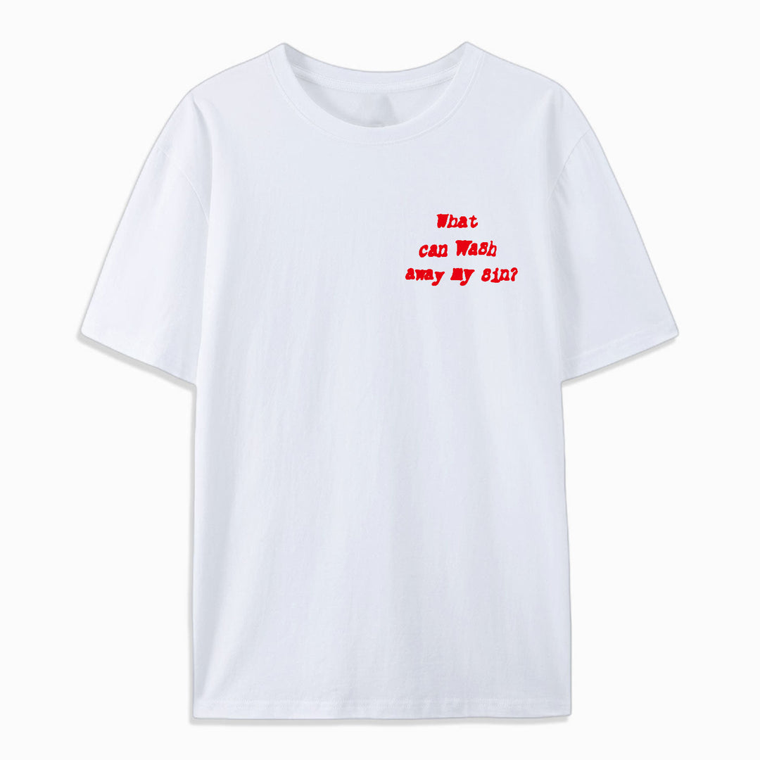 Christianartworkshop Nothing But Blood Of Jesus Cotton T-Shirt - image 3