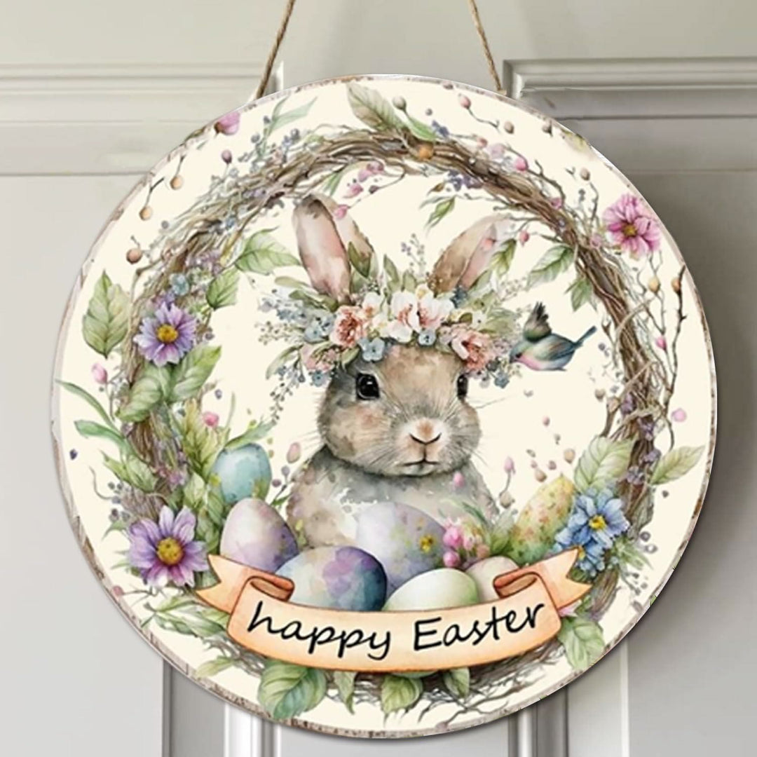 Christianartworkshop Easter Bunny Hanging Pendant: Enchanted Bunny Garden Hanging Ornament - image 2