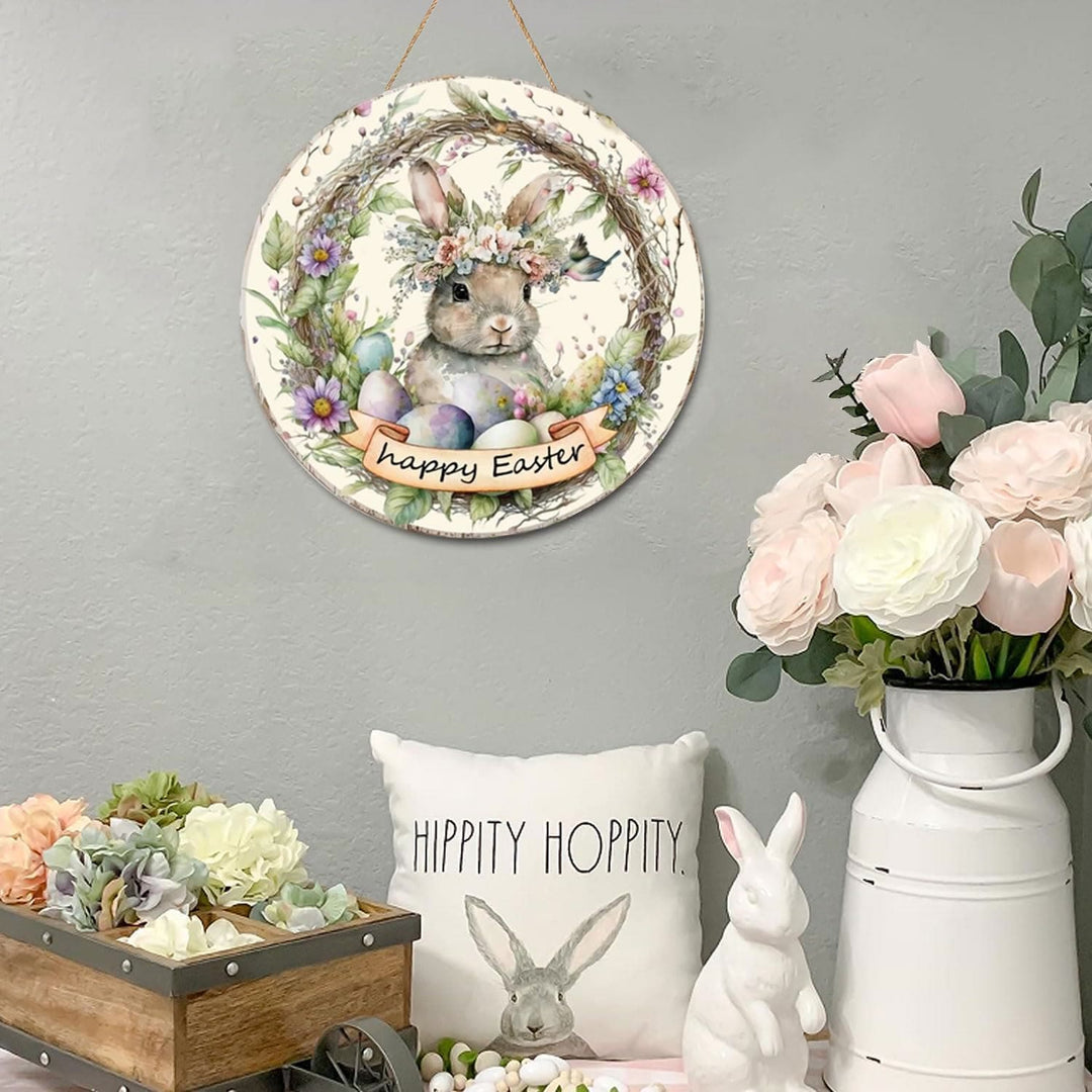 Christianartworkshop Easter Bunny Hanging Pendant: Enchanted Bunny Garden Hanging Ornament - image 4