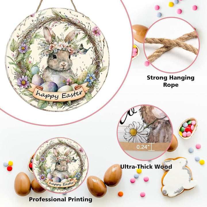 Christianartworkshop Easter Bunny Hanging Pendant: Enchanted Bunny Garden Hanging Ornament - image 7