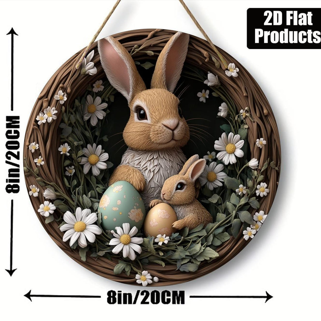 Christianartworkshop Resurrection & Vitality: Easter Bunny Wooden Hanging Pendant Ornament - image 4