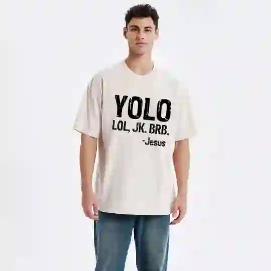 Christianartworkshop YOLO Christian Washed T-Shirt - image 4