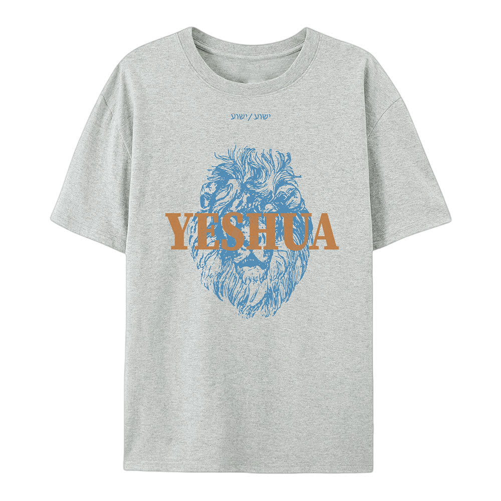 Christianartworkshop Yeshua Cotton T-Shirt - Light Gray - 2XL - image 6