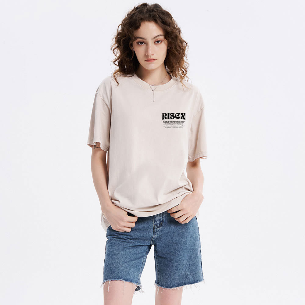 Christianartworkshop Risen Christian Washed T-Shirt - image 5
