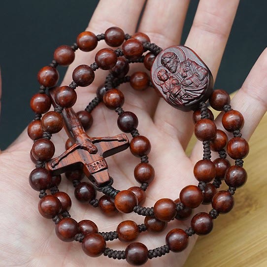 Christianartworkshop Olive Wood Beads Crucifix Prayer Rosary - image 6
