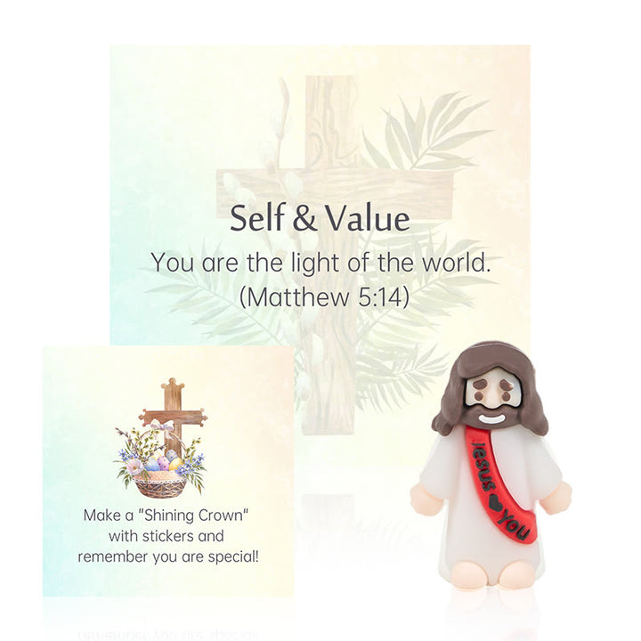 Christianartworkshop 5/10/20/30pcs Bible Verse Cards with Mini Jesus Figurines & Interactive Questions: Inspire and Educate - image 6