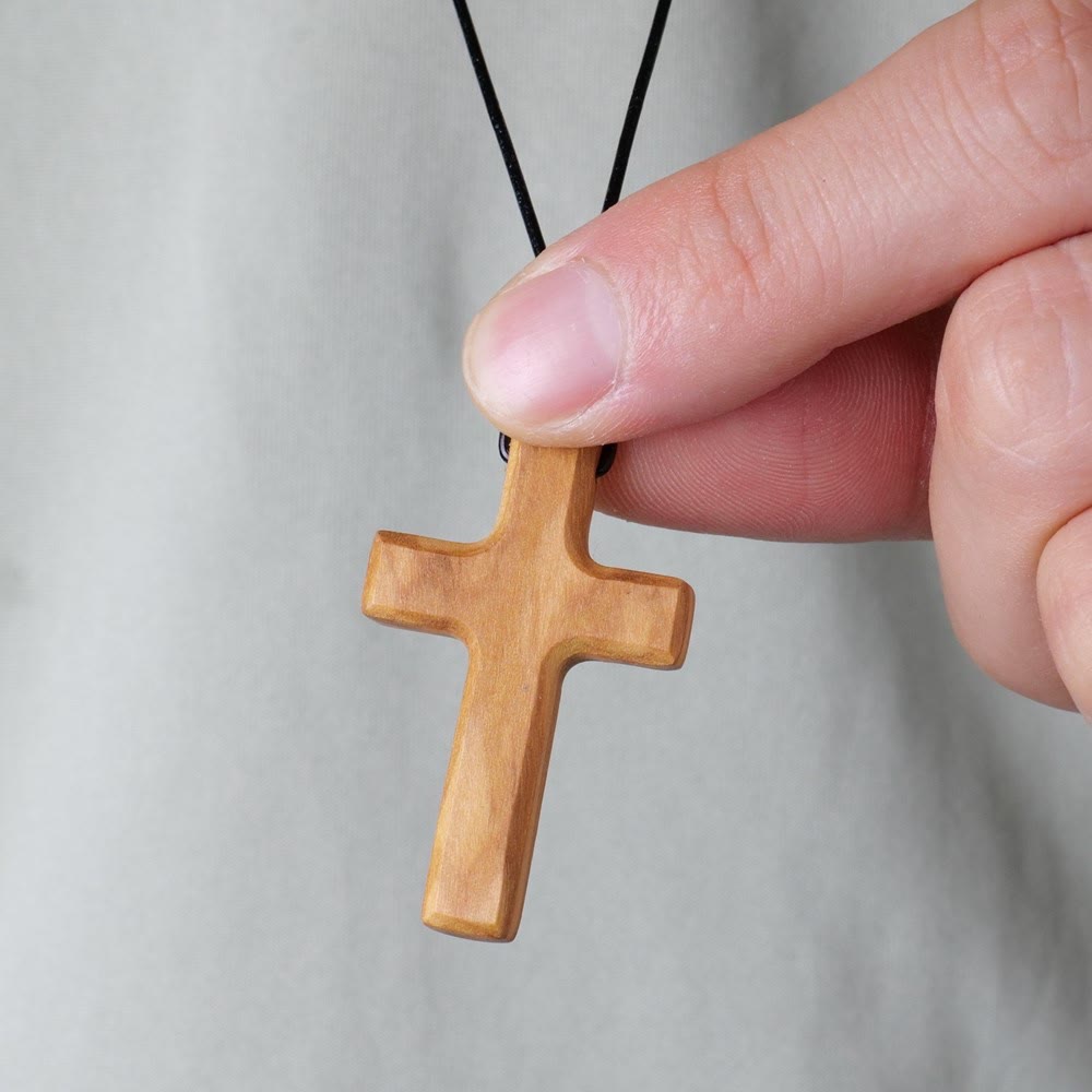 Christianartworkshop Handmade Olive Wood Cross Necklace: A Symbol of Faith and Craftsmanship - image 3