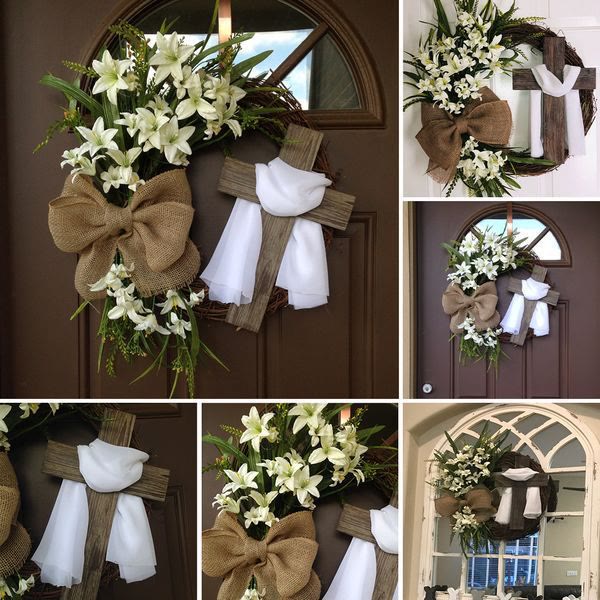 Christianartworkshop "Holy Embrace" Wreath and Cross: A Spring Hymn of Faith - image 3