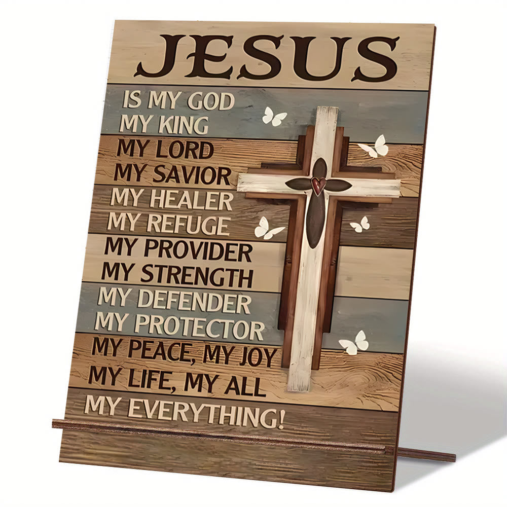 Christianartworkshop Wooden Cross Faith Decorative Plaque - Praise the Glory of Jesus - image 3