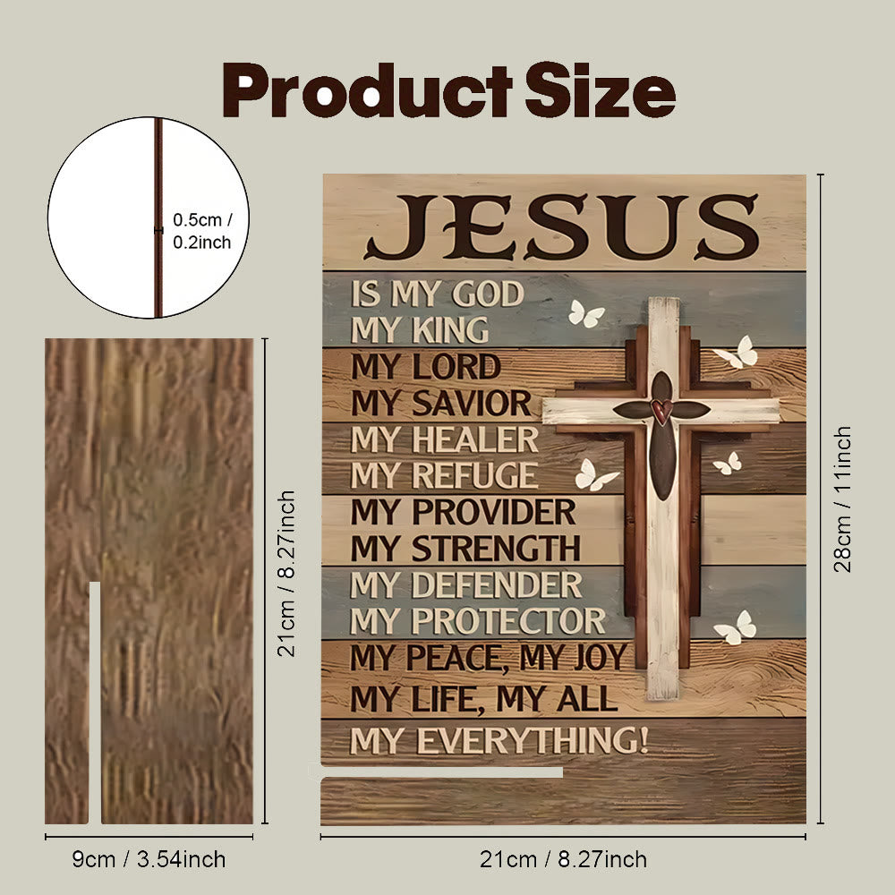 Christianartworkshop Wooden Cross Faith Decorative Plaque - Praise the Glory of Jesus - image 5
