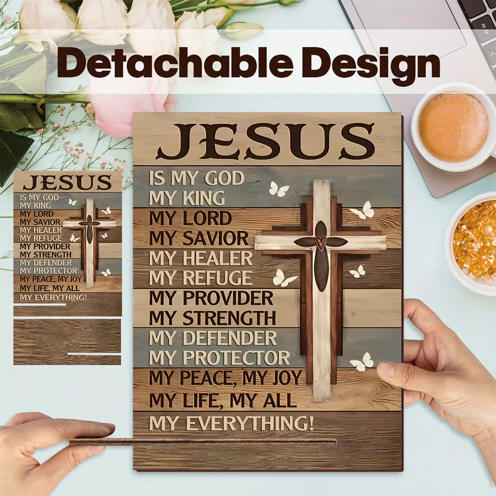 Christianartworkshop Wooden Cross Faith Decorative Plaque - Praise the Glory of Jesus - image 2