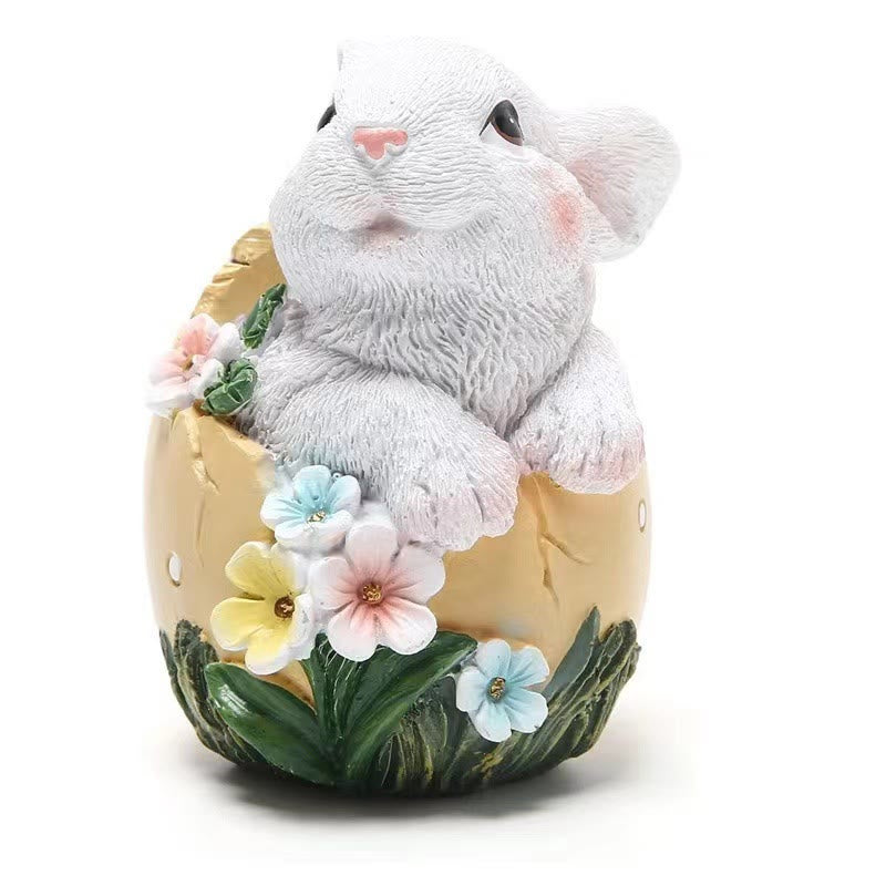 Christianartworkshop Easter Resin Floral Bunny Ornament - Celebrate Easter - Yellow - image 2