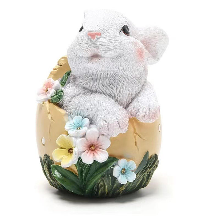 Christianartworkshop Easter Resin Floral Bunny Ornament - Celebrate Easter - Yellow - image 2