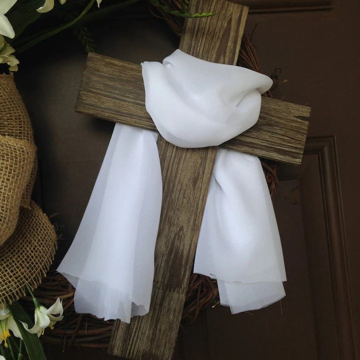 Christianartworkshop "Holy Embrace" Wreath and Cross: A Spring Hymn of Faith - image 4