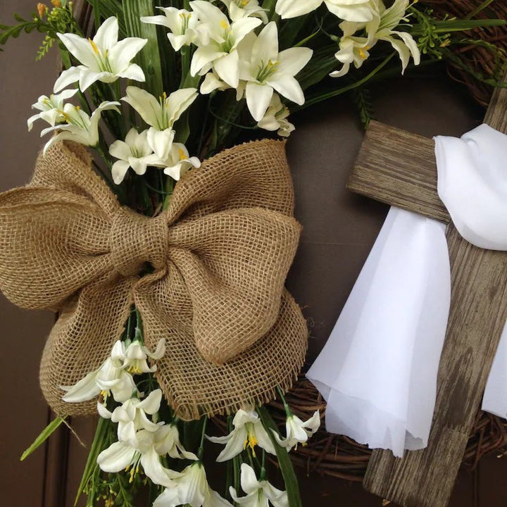 Christianartworkshop "Holy Embrace" Wreath and Cross: A Spring Hymn of Faith - image 5