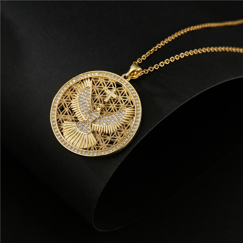 Christianartworkshop Holy Spirit Dove Heavenly Sparkle Necklace: A Radiant Symbol of Faith - image 2
