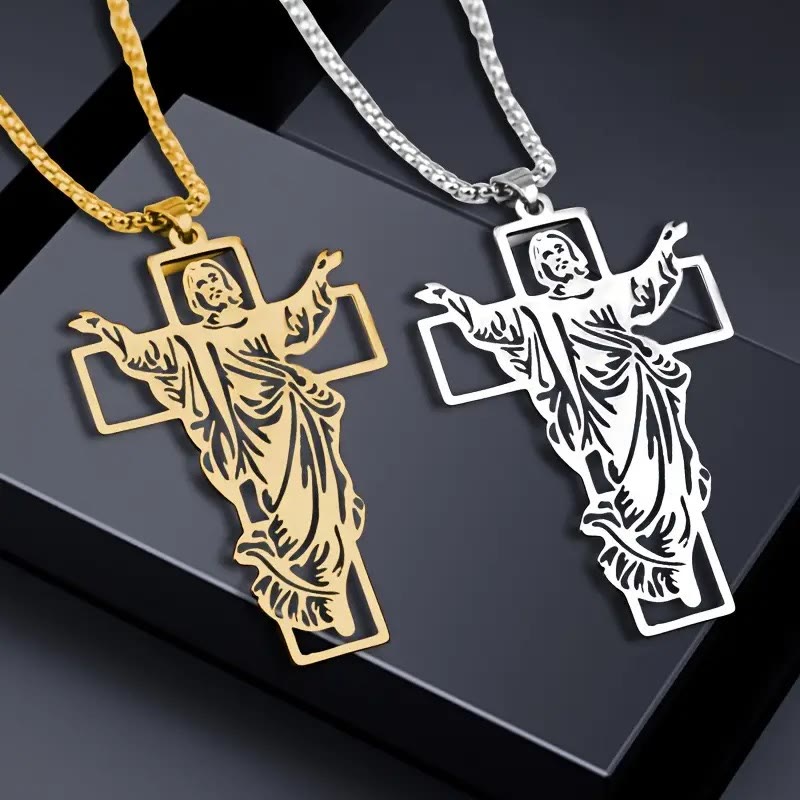 Christianartworkshop Resurrection & Ascension of Jesus Necklace: The Glory of Jesus's Resurrection - Golden - image 1