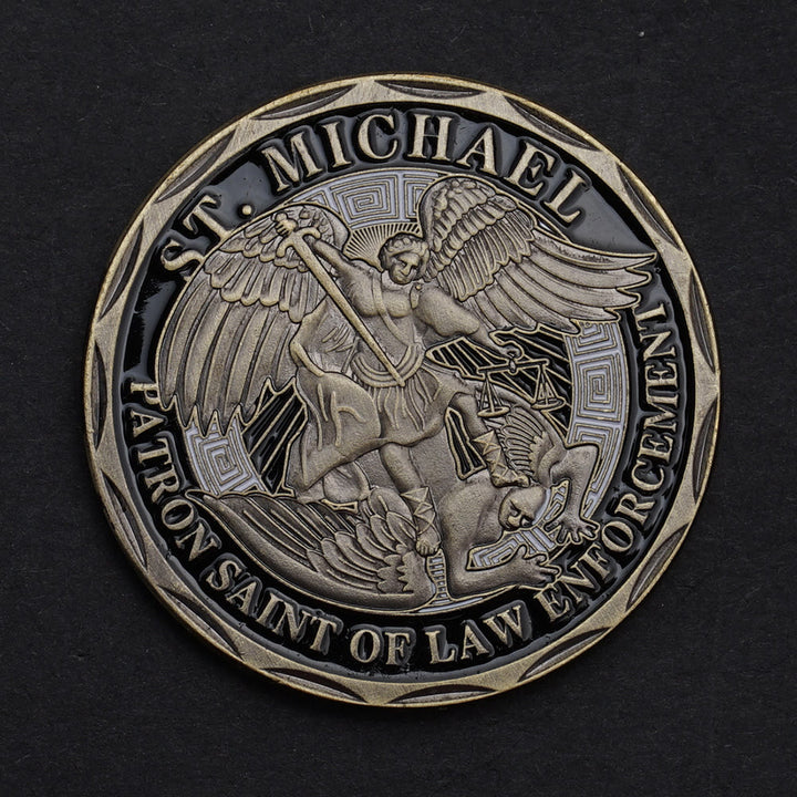 Christianartworkshop Archangel St. Michael and the Devil Protection Strengthen Connection Coin - image 2