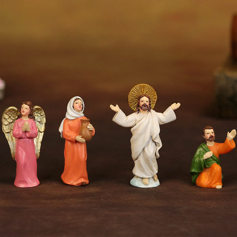 Christianartworkshop Resurrection Scene with Jesus, Angels, and Disciples - Illuminated Easter Nativity Ornament - image 2