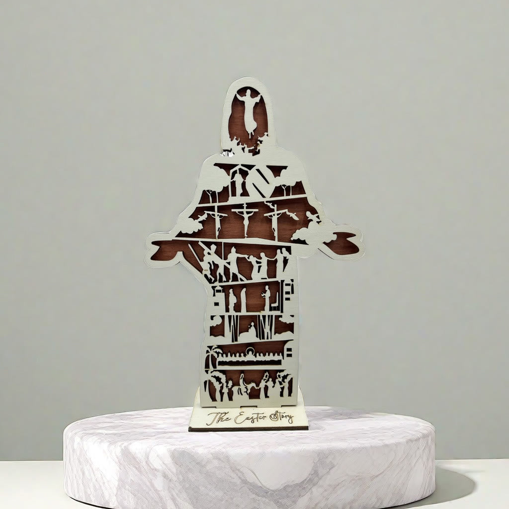 Christianartworkshop Easter Jesus Wooden Decorative Ornament: Jesus Life Journey - Jesus Life - image 1