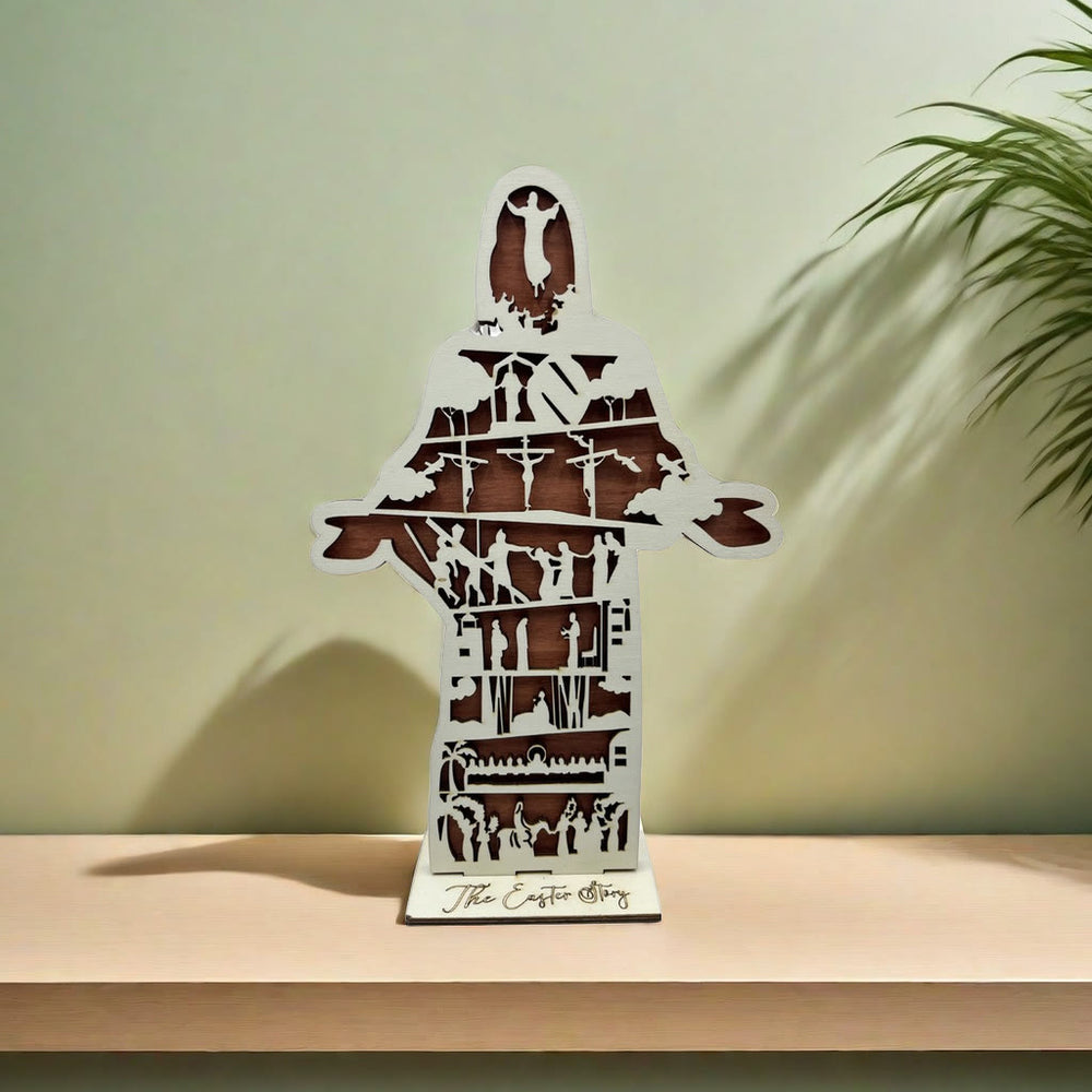 Christianartworkshop Easter Jesus Wooden Decorative Ornament: Jesus Life Journey - image 2