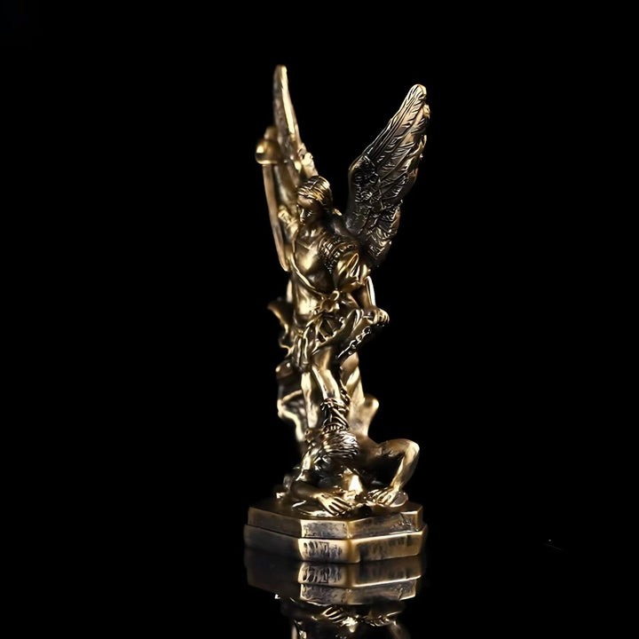 Christianartworkshop Antique Bronze Archangel Michael Statue Ornament - image 4