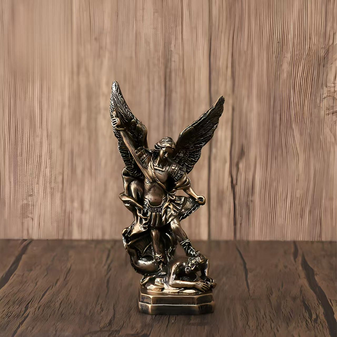 Christianartworkshop Antique Bronze Archangel Michael Statue Ornament - St. Micheal - image 1
