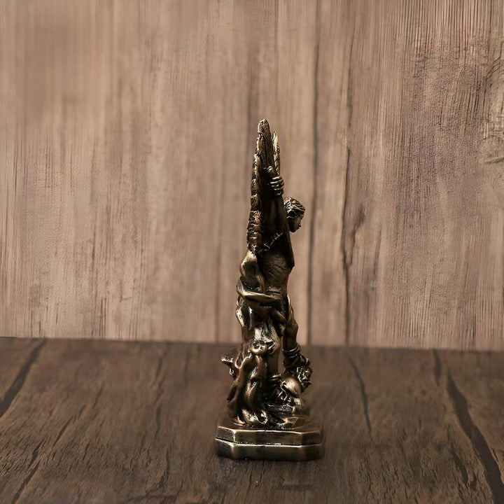 Christianartworkshop Antique Bronze Archangel Michael Statue Ornament - image 3