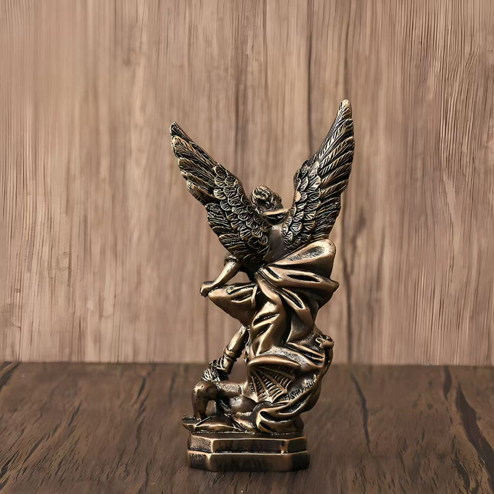Christianartworkshop Antique Bronze Archangel Michael Statue Ornament - image 2