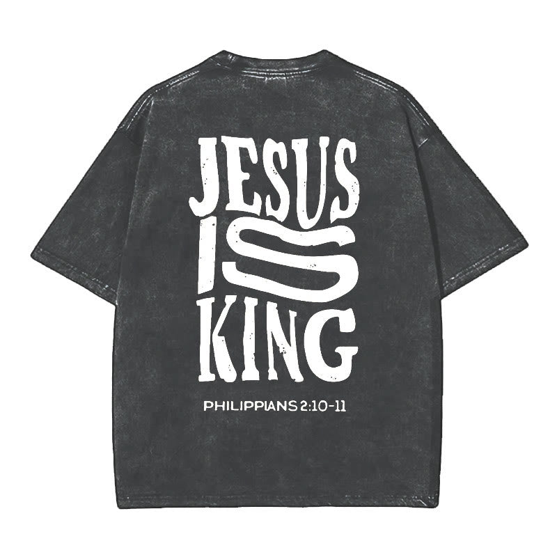 Christianartworkshop Jesus Is King Graphic T-Shirt - Black - 5XL - image 3