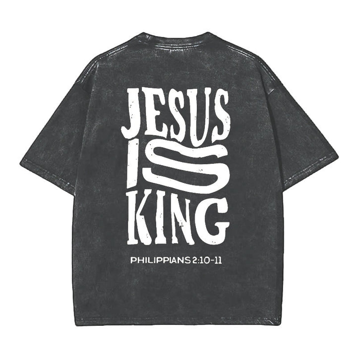 Christianartworkshop Jesus Is King Graphic T-Shirt - Black - 5XL - image 3