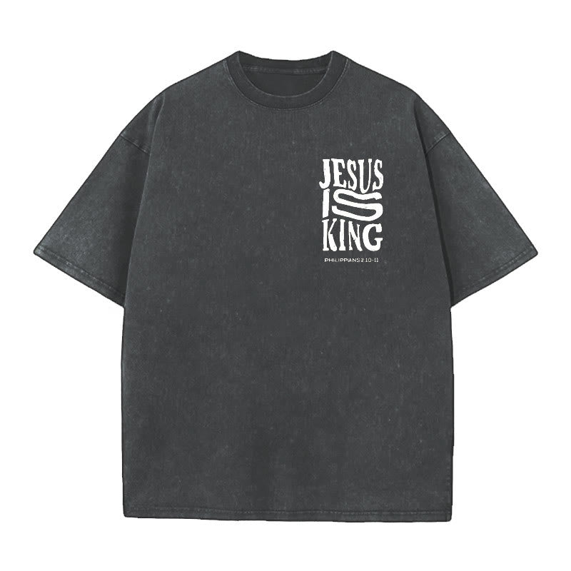 Christianartworkshop Jesus Is King Graphic T-Shirt - image 4