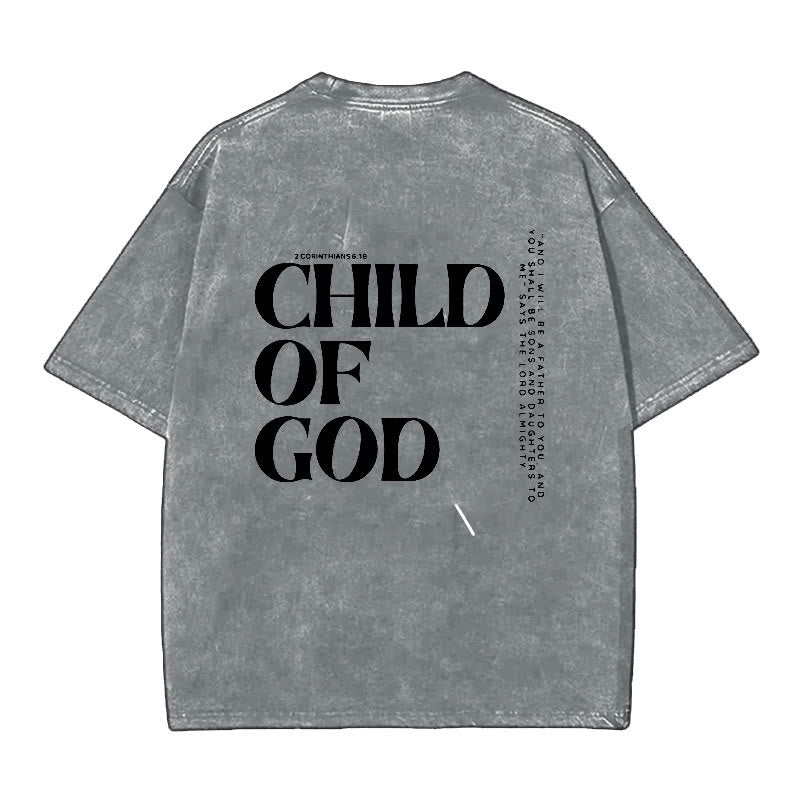 Christianartworkshop Child of God Graphic T-Shirt - Grey - 5XL - image 5