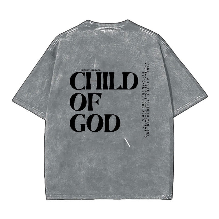 Christianartworkshop Child of God Graphic T-Shirt - Grey - 5XL - image 5
